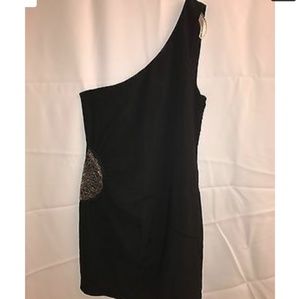 Audrey Off the Shoulder Dress Mini Black Small